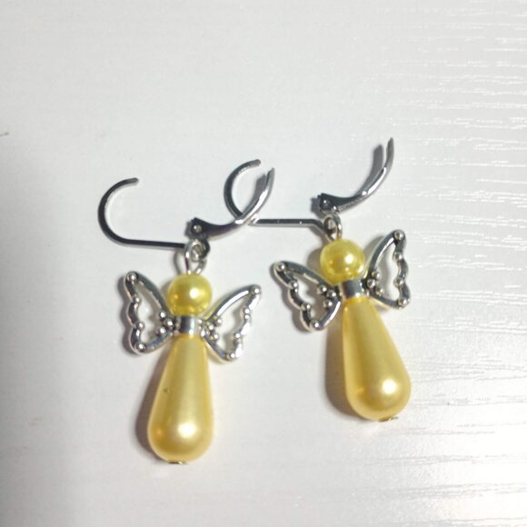 2 for $12 Angel Earrings with Leverback Hoops Christmas Angel - Picture 7 of 16